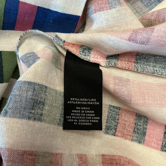 Ronni Nicole dress Size 10. Linen/rayon blend  2 side pockets. EUC - Picture 9 of 11